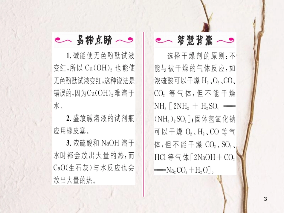 九年级化学下册 第10单元 酸和碱 课题1 常见的酸和碱 第3课时 常见的碱习题课件 （新版）新人教版[共18页]_第3页