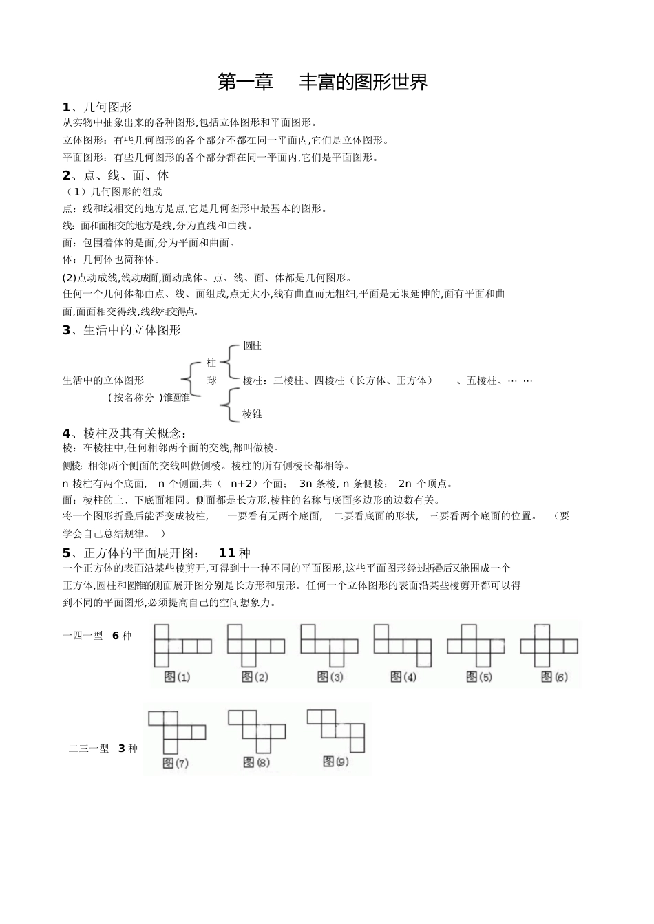 丰富的图形世界知识点总结[共3页]_第1页