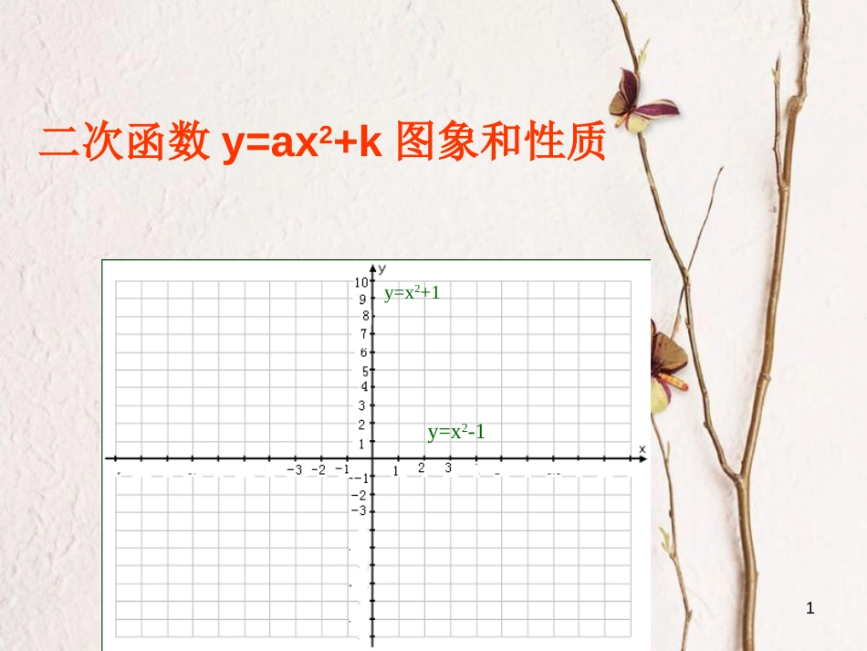 九年级数学上册 21.2.2.1 二次函数y=ax2+k图象和性质课件 （新版）沪科版_第1页