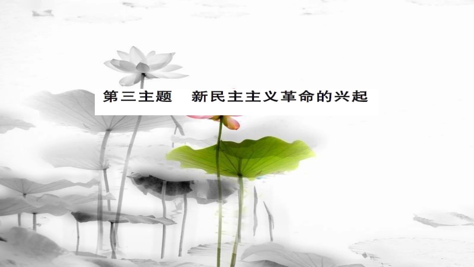 安徽省中考历史 基础知识夯实 模块二 中国近代史 第三主题 新民主主义革命的兴起讲义课件[共13页]_第1页