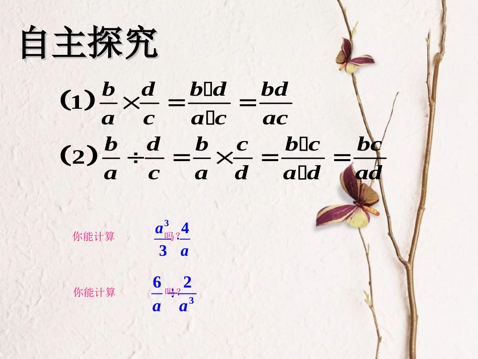 八年级数学上册 1.2 分式的乘法与除法（一）教学课件 （新版）湘教版_第3页