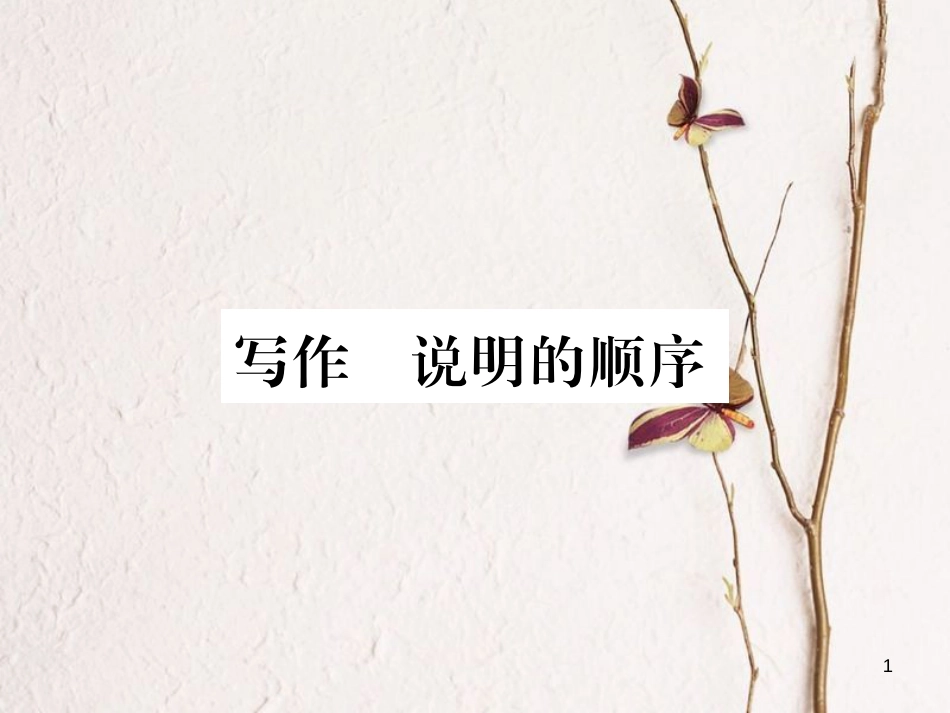 八年级语文下册 第二单元 写作 说明的顺序习题课件 新人教版_第1页