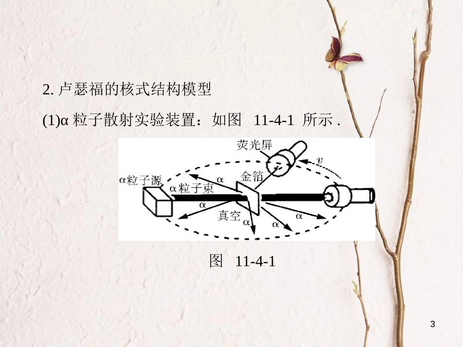 南方新高考高考物理大一轮复习 专题十一 动量、波粒二象性和近代物理初步 第4讲 原子结构和原子核课件_第3页