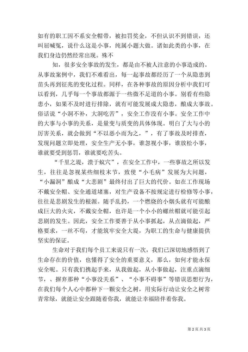 安全大讨论发言稿（六）_第2页