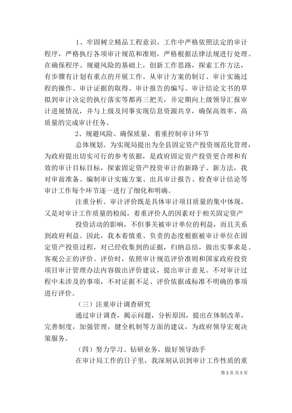 审计局个人工作总结范文（一）_第3页