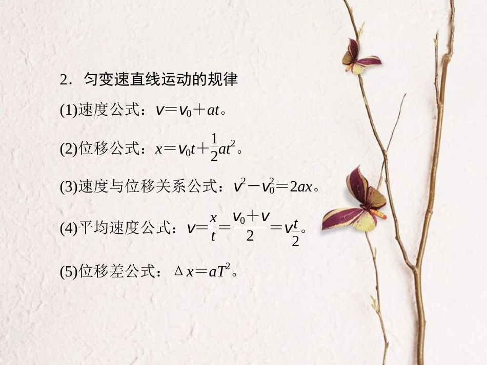 （新课标）高考物理一轮复习 专题一 力与直线运动课件_第2页