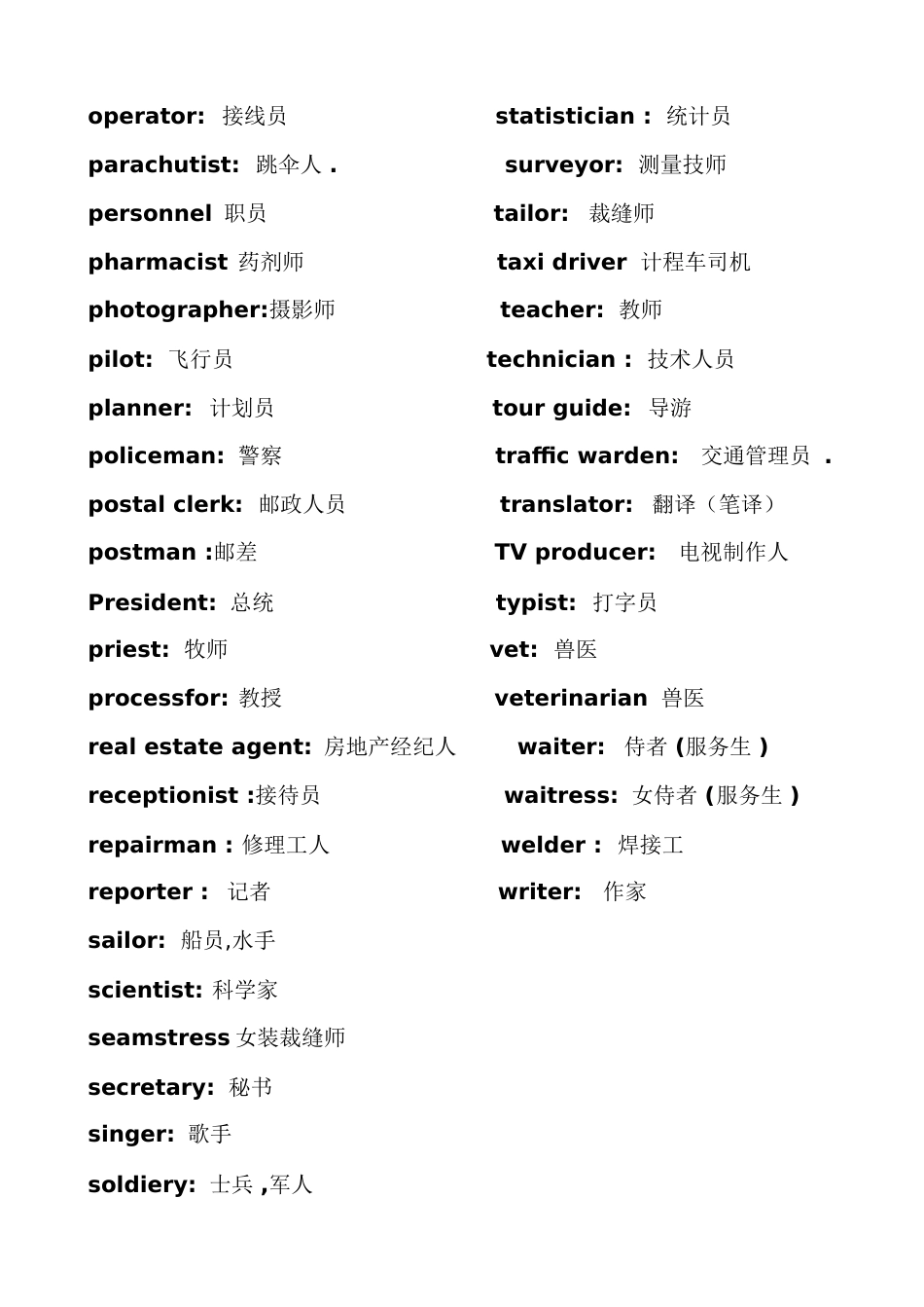关于职业的英语单词[共6页]_第3页