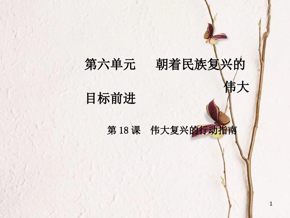 八年级历史下册 第六单元 第18课 伟大复兴的行动指南课件 中华书局版_第1页