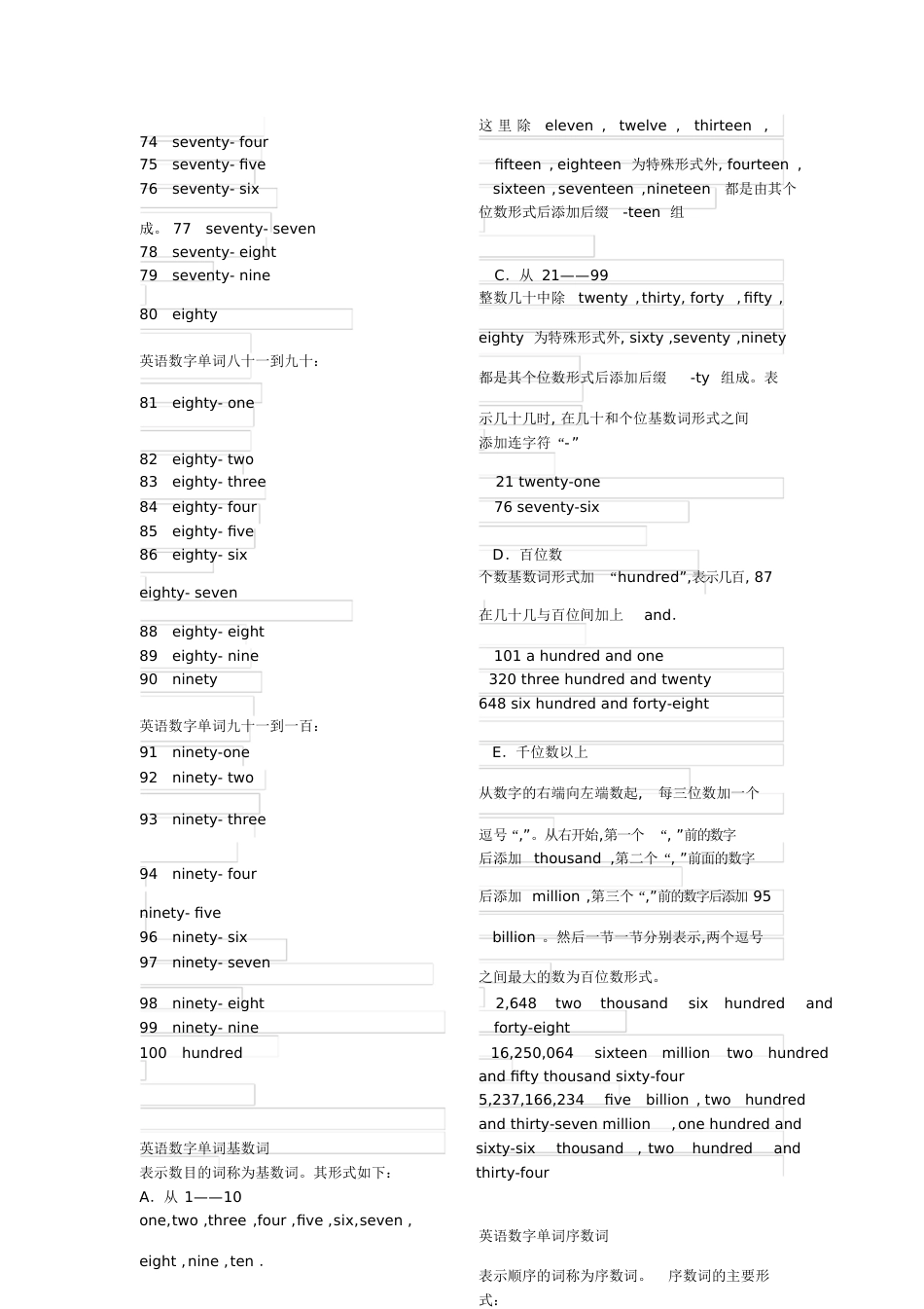 英语数字单词[共5页]_第2页