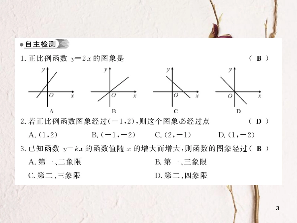 八年级数学下册 第4章 一次函数 4.3 一次函数的图象（第1课时）习题课件 （新版）湘教版_第3页