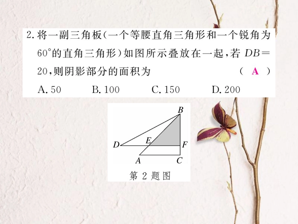 八年级数学上册 中考热点专题 河北中考特色题型考前集训课件 （新版）冀教版_第3页