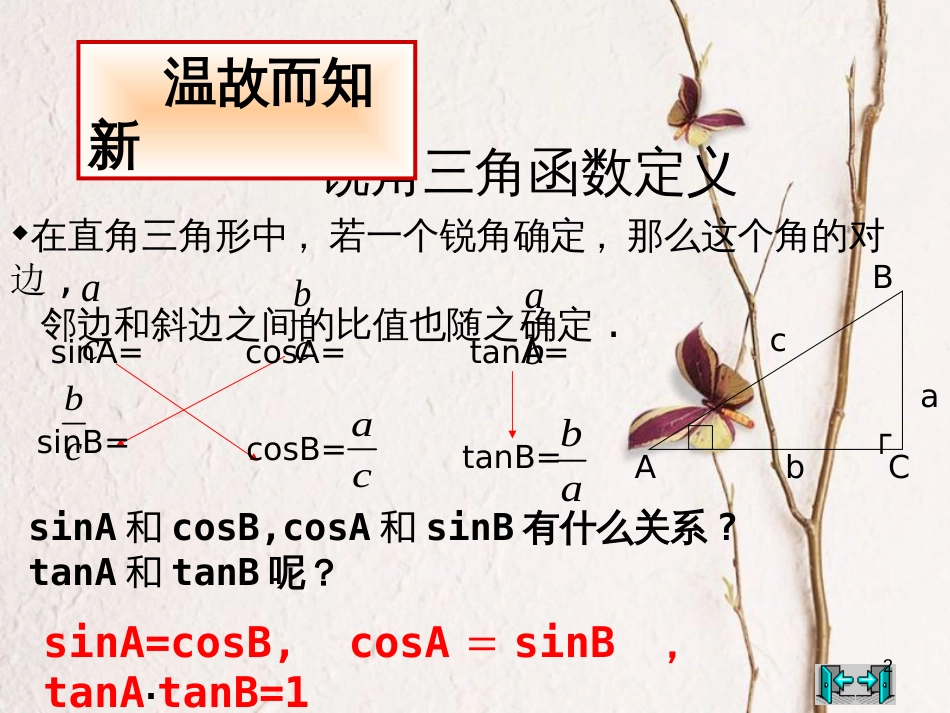 九年级数学上册 23.1 锐角的三角函数（第3课时）特殊角的三角函数值课件 （新版）沪科版[共16页]_第2页