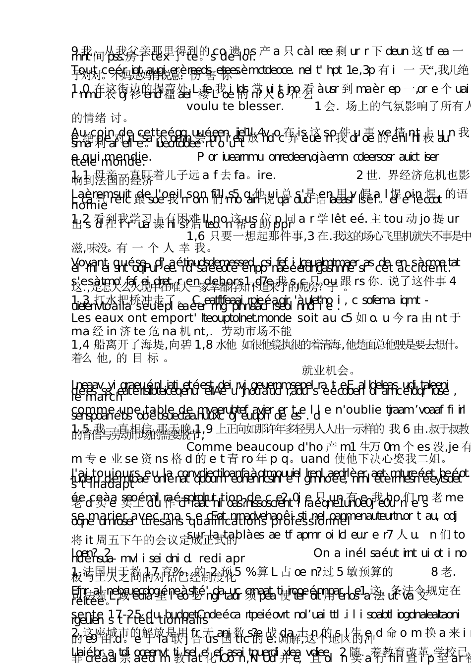 法国语言与文化课后翻译[共26页]_第2页