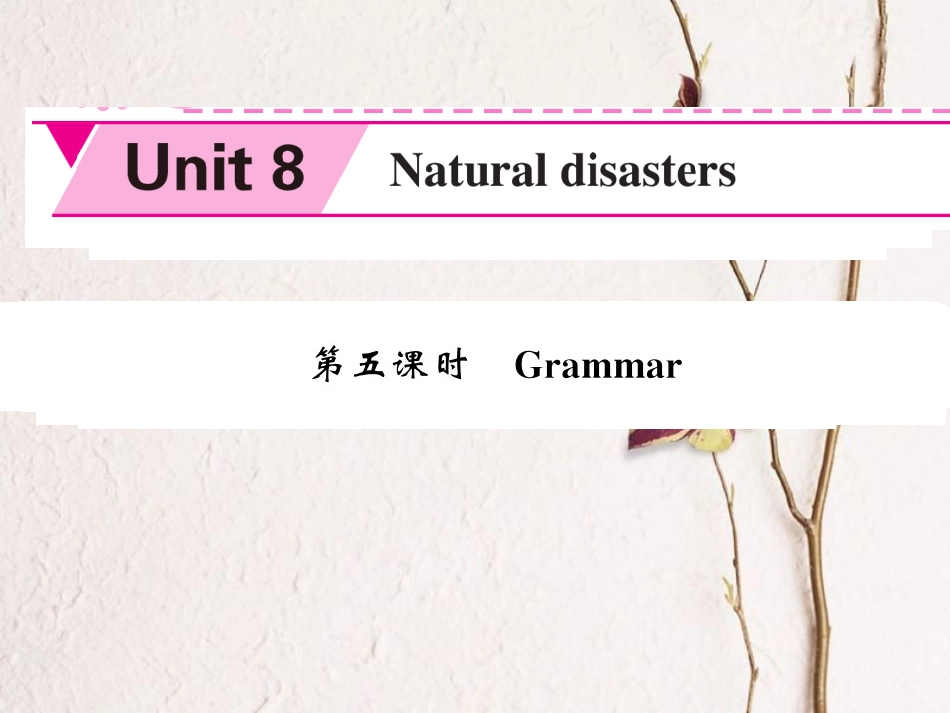 八年级英语上册 Unit 8 Natural disasters（第5课时）课件 （新版）牛津版[共4页]_第1页