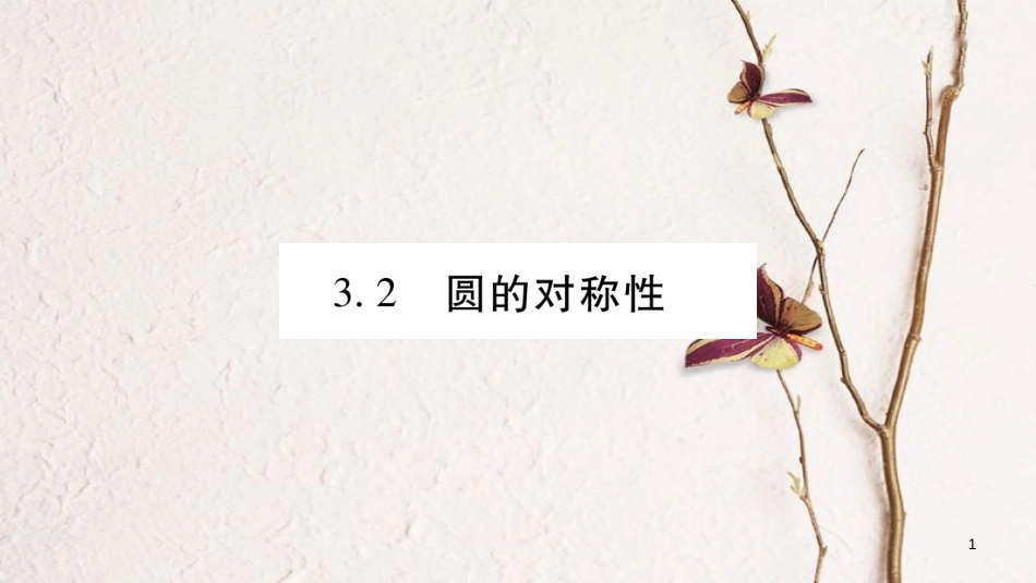 九年级数学下册 第三章 圆 3.2《圆的对称性》习题课件 （新版）北师大版_第1页