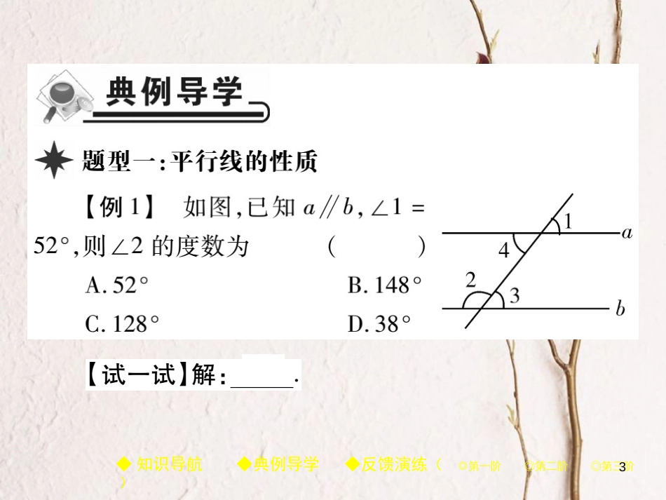 七年级数学下册 第二章 相交线与平行线 3 平行线的性质 第1课时 平行线的性质课件 （新版）北师大版_第3页