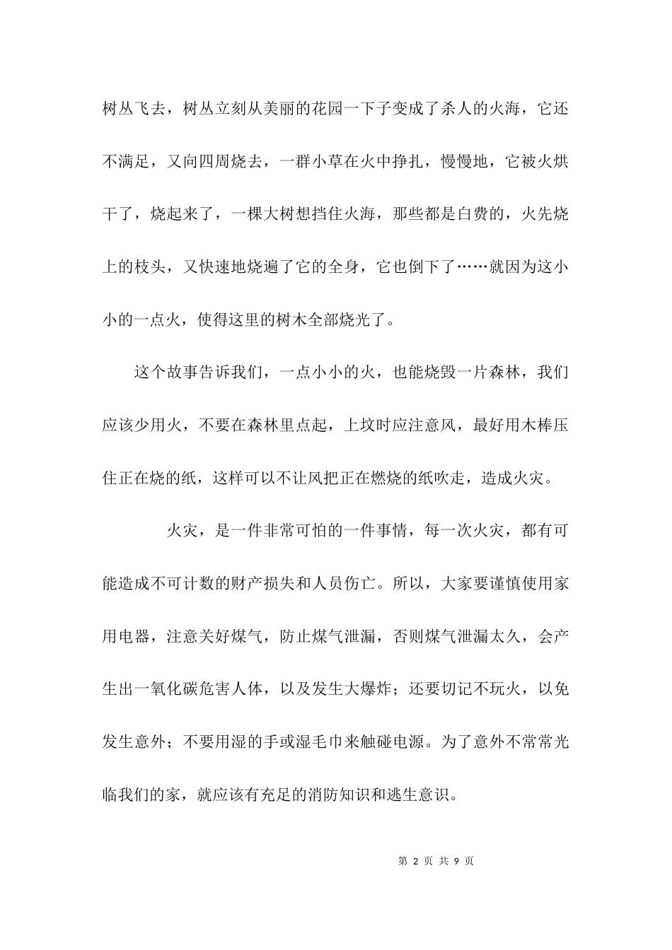 关于防火灾的作文_第2页