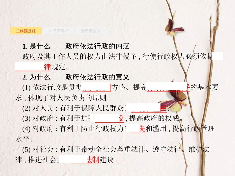 高优指导（浙江专用）高考政治一轮复习 第二单元 为人民服务的政府 4 我国政府受人民的监督课件 新人教版必修2_第3页