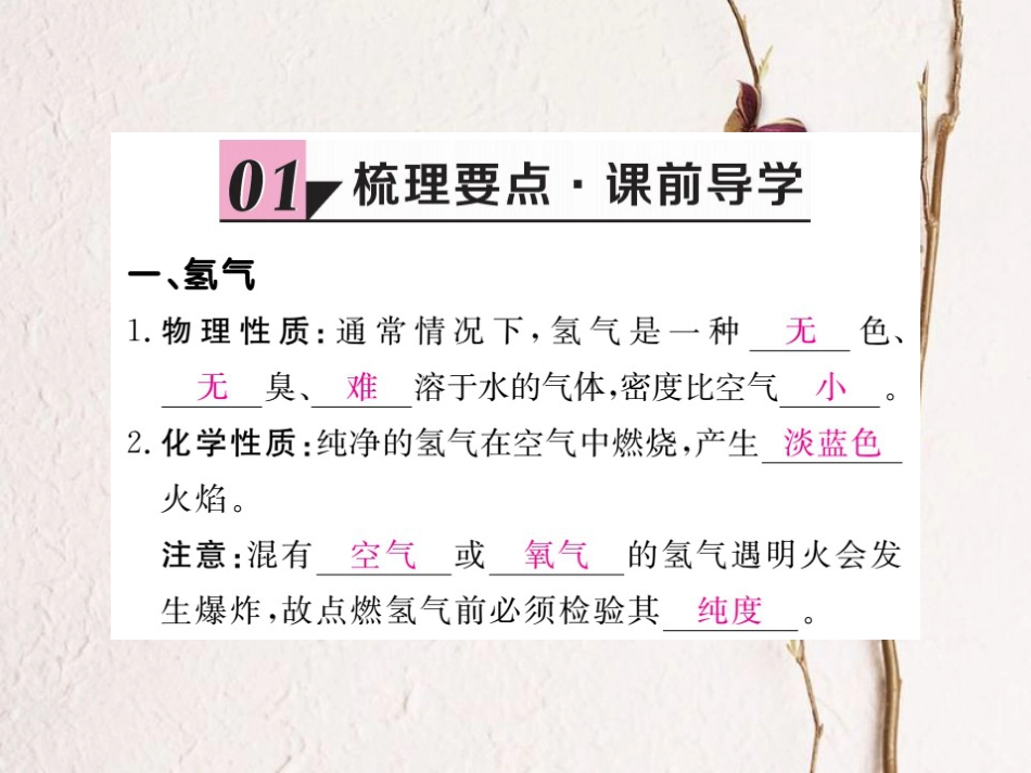 （贵州专）九年级化学上册 第四单元 课题3 水的组成复习课件 （新）新人教版_第2页