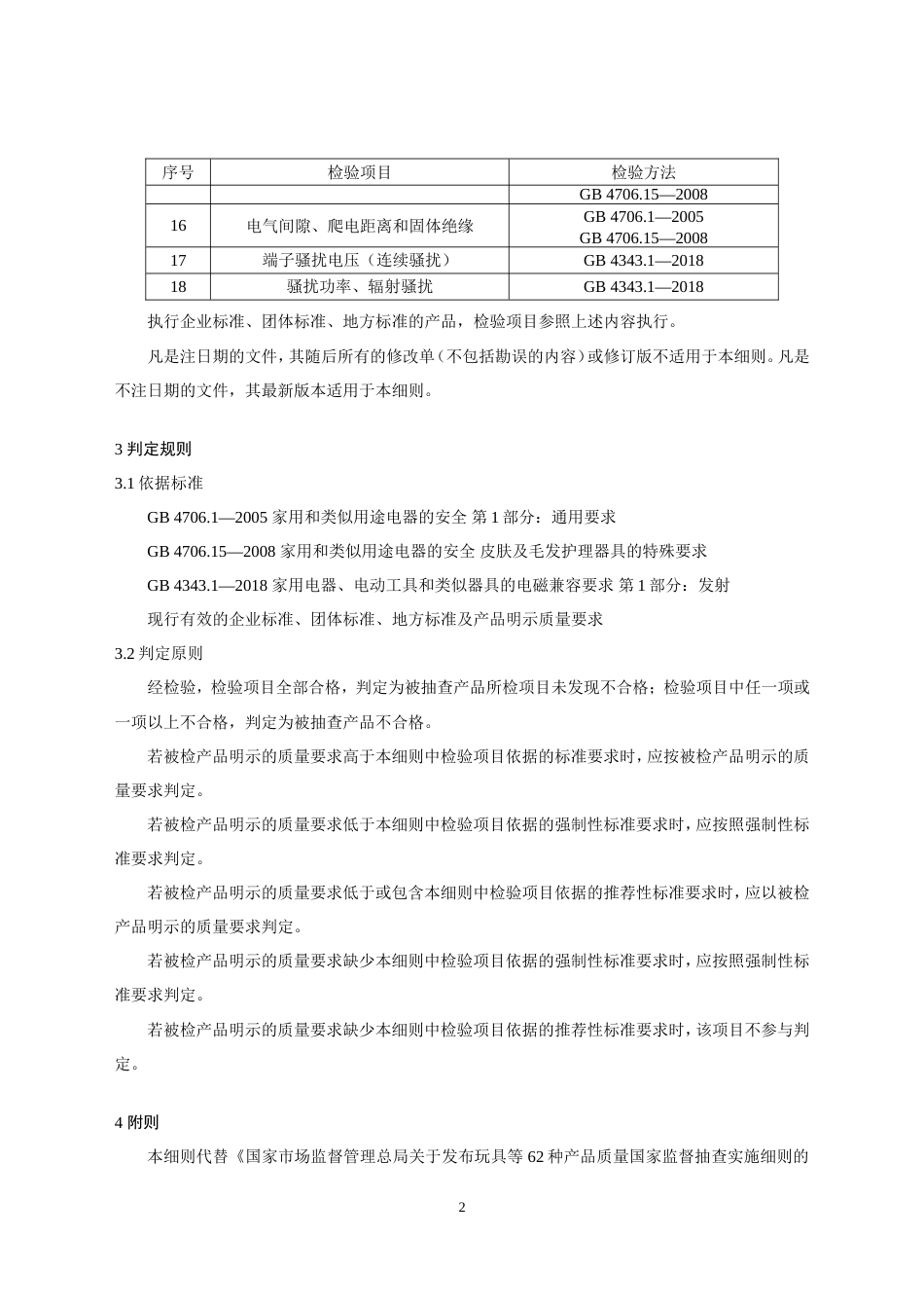 26 皮肤及毛发护理器具产品质量国家监督抽查实施细则（2023年版）_第2页