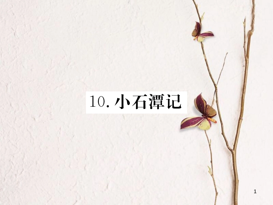 八年级语文下册 第三单元 10 小石潭记习题课件 新人教版_第1页