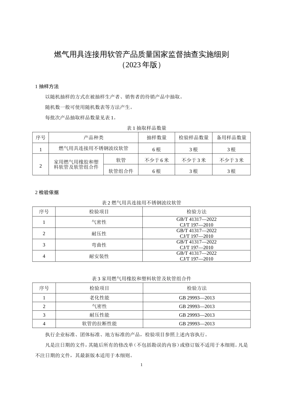 39 燃气用具连接用软管产品质量国家监督抽查实施细则（2023年版）_第1页