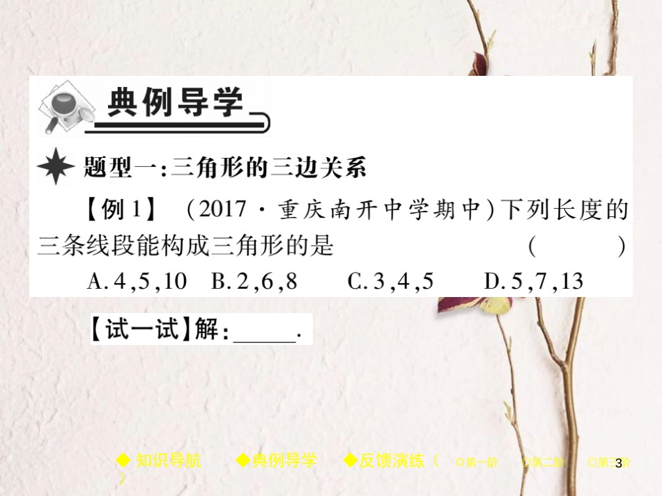 七年级数学下册 第四章 三角形 1 认识三角形 第2课时 认识三角形（二）课件 （新版）北师大版_第3页