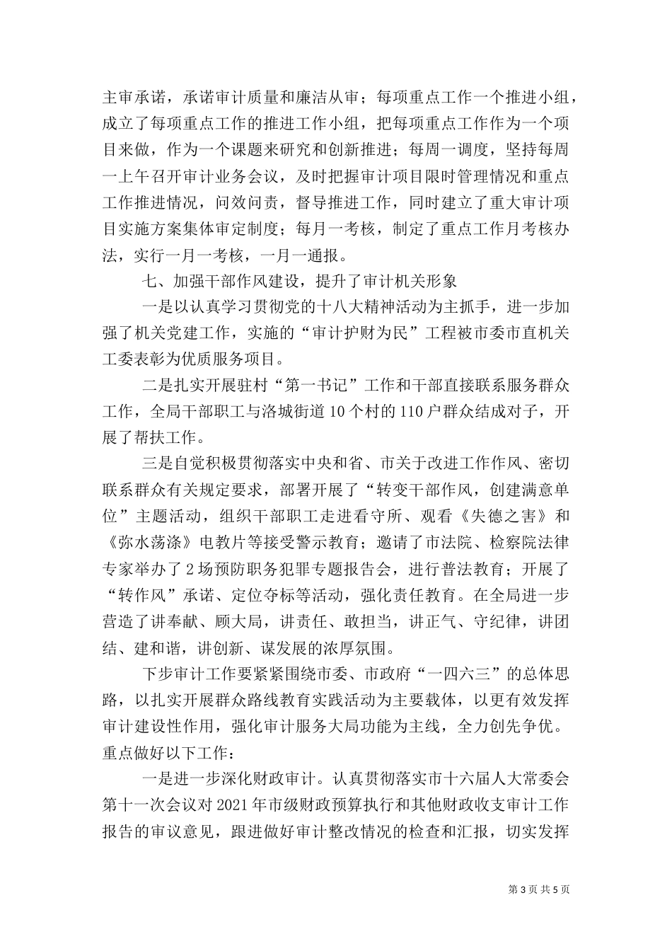 审计局2021年上半年总结及下半年打算_第3页