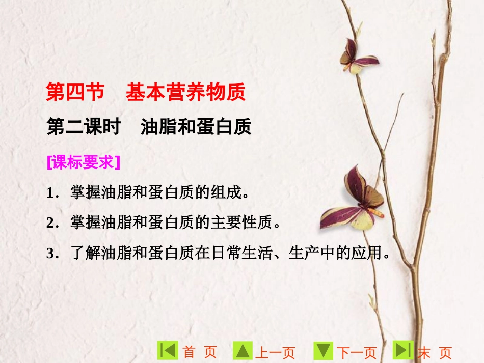 高中化学 第三章 有机化合物 第四节 基本营养物质 第2课时课件2 新人教版必修2_第1页