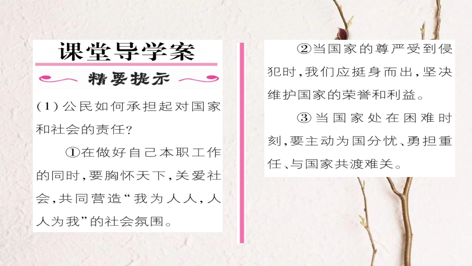 九年级政治全册 第一单元 承担责任 服务社会 第二课 在承担责任中成长 第2框 承担对社会的责任同步作业课件 新人教版[共24页]_第2页