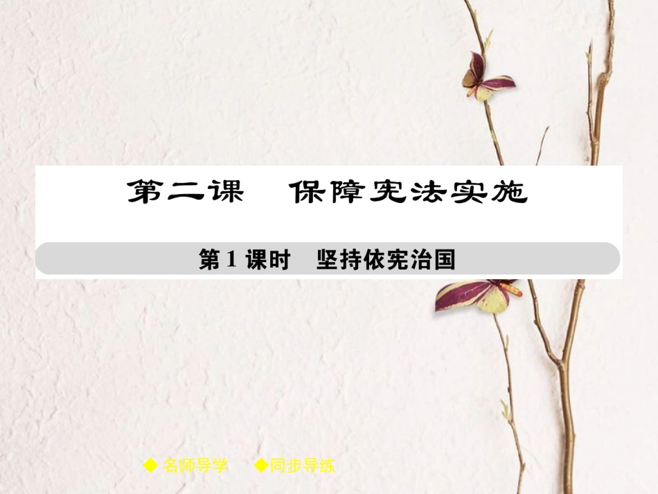 八年级道德与法治下册 第一单元 坚持宪法至上 第二课 保障宪法实施 第2框 坚持依宪治国课件 新人教版_第1页