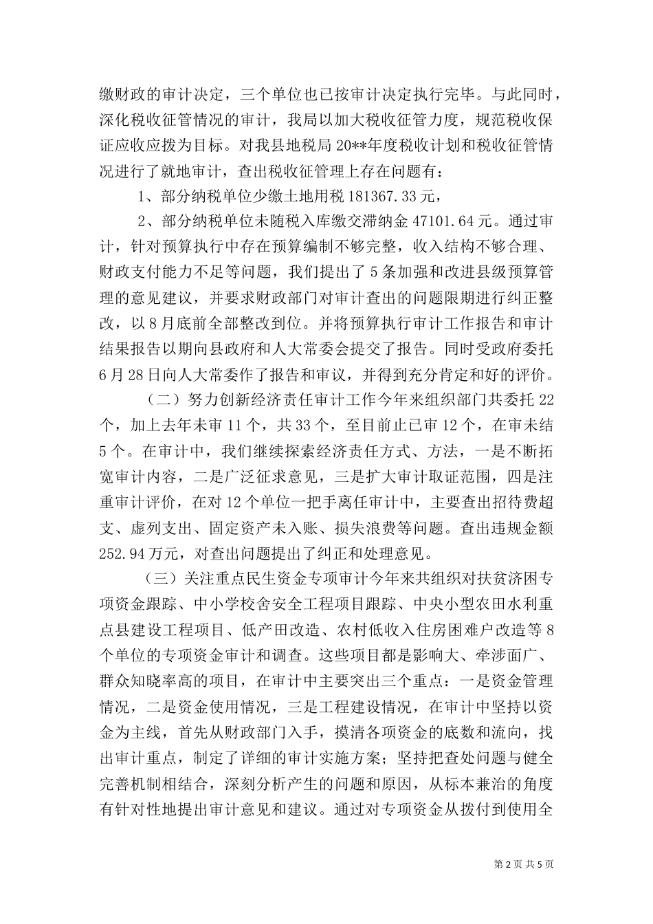 审计局年度审计工作总结（四）_第2页
