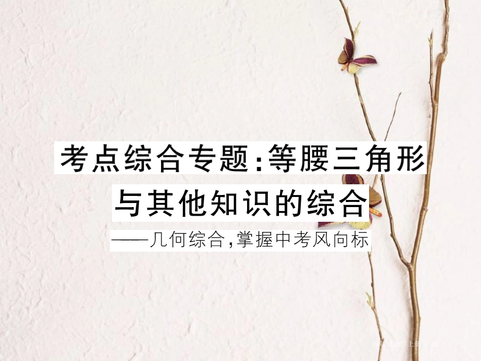 八年级数学上册 考点综合专题 等腰三角形与其他知识的综合课件 （新版）冀教版_第1页