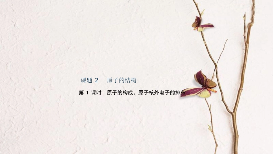 九年级化学上册 第三单元 课题2 原子的结构 第1课时 原子的构成 原子核外电子的排布课件 （新版）新人教版_第1页