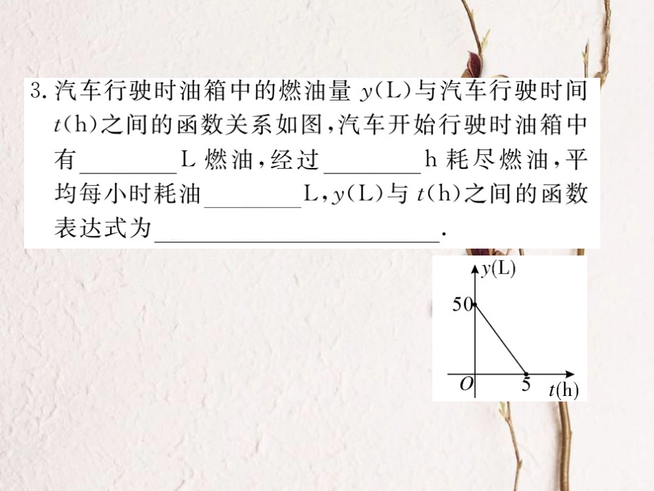 八年级数学上册 4.4 第2课时 单个一次函数图象的应用习题课件 （新版）北师大版_第3页