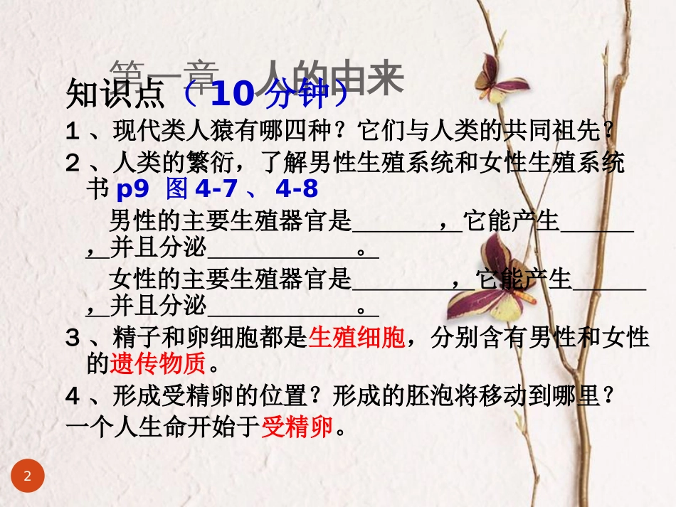 广东省佛山市七年级生物下册 第四单元 生物圈中的人复习课件 新人教版[共36页]_第2页