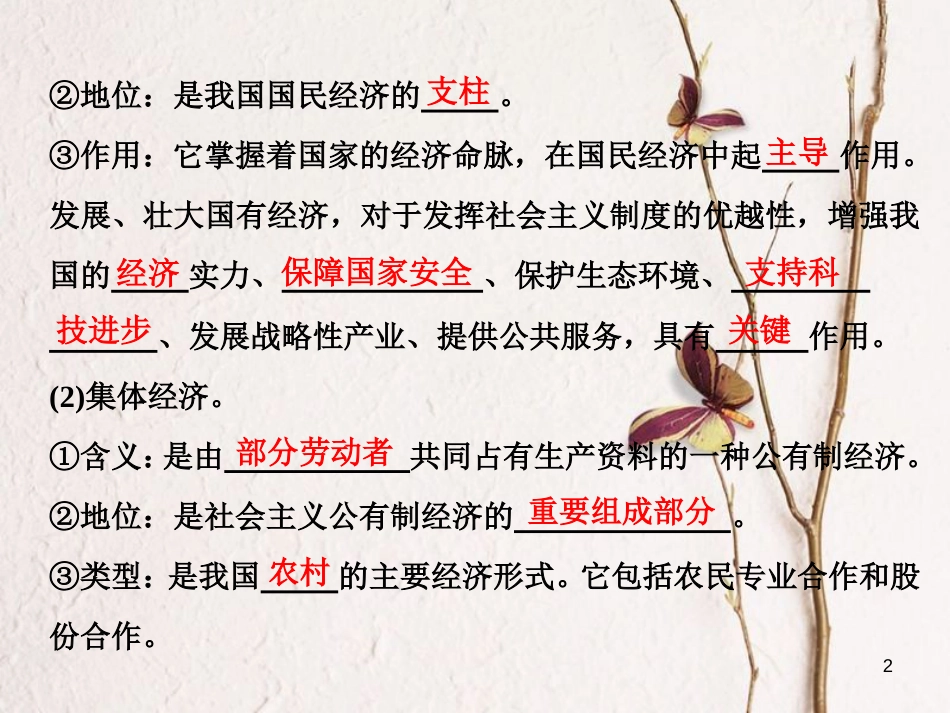 高中政治 第二单元 生产、劳动与经营 第四课 生产与经济制度 第二框 我国的基本经济制度课件 新人教版必修1_第2页