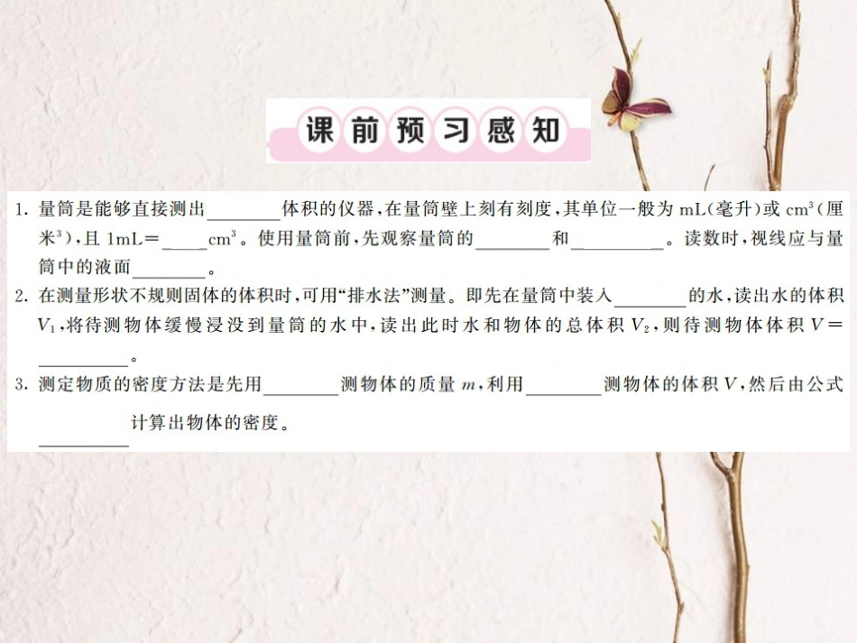 八年级物理上册 第六章 质量与密度 第3节 测量物质的密度习题课件 （新版）新人教版[共19页]_第2页
