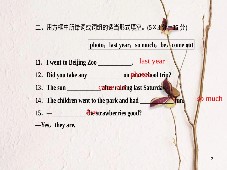 七年级英语下册 Unit 11 How was your school trip（第3课时）Grammar Focus-3c习题课件 （新版）人教新目标版_第3页