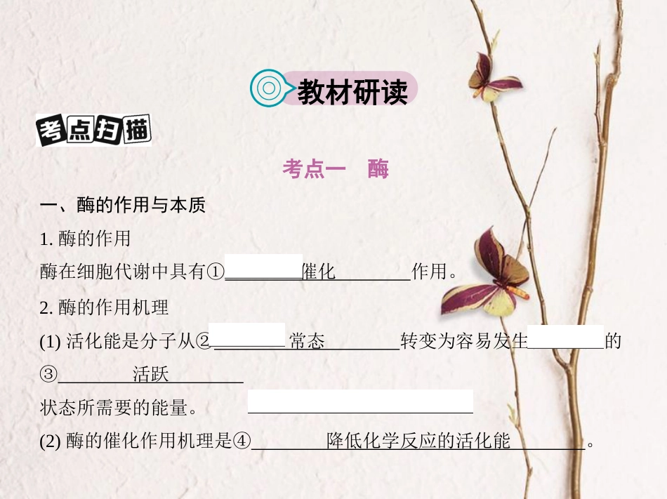 （新课标）高考生物一轮复习 分子与细胞 第3单元 细胞的代谢 第8讲 酶与ATP课件（必修1）[共34页]_第2页
