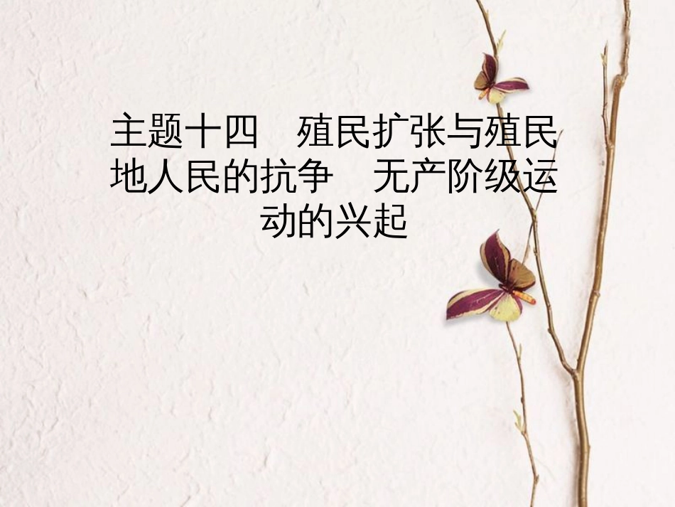 江西省中考历史 主题十四 殖民扩张与殖民地人民的抗争 无产阶级运动的兴起复习课件[共9页]_第1页