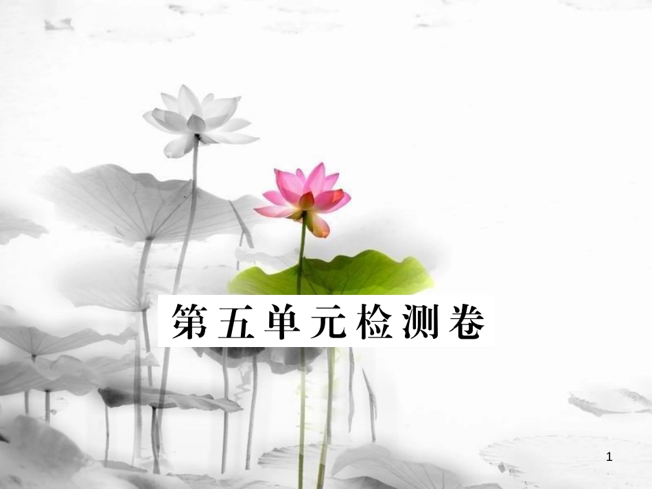 安徽省九年级语文上册 第五单元检测卷习题讲评课件 新人教版[共24页]_第1页