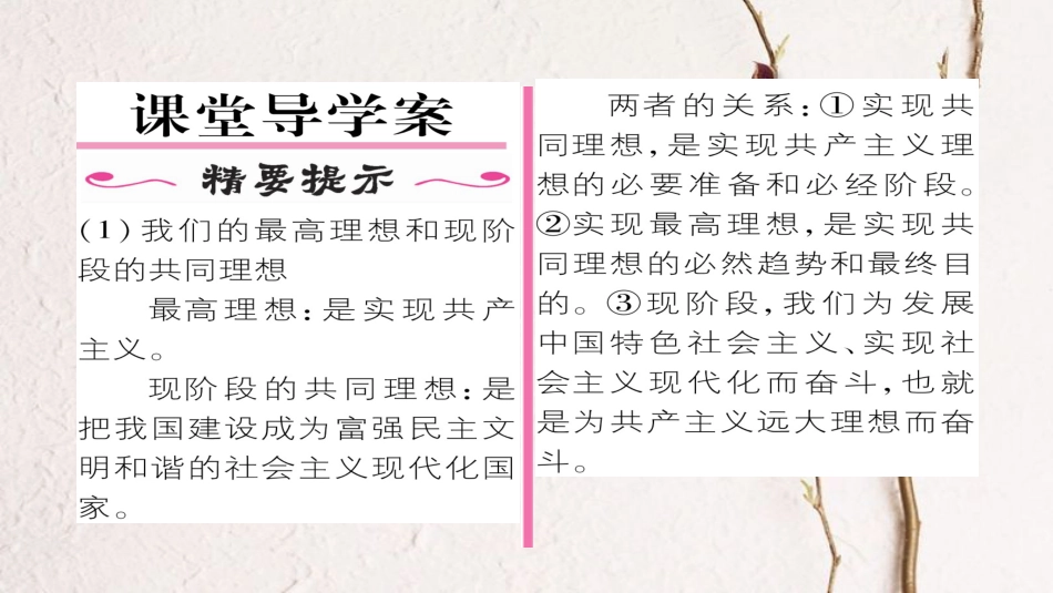 九年级政治全册 第四单元 满怀希望 迎接明天 第九课 实现我们的共同理想 第1框 我们的共同理想同步作业课件 新人教版[共28页]_第2页