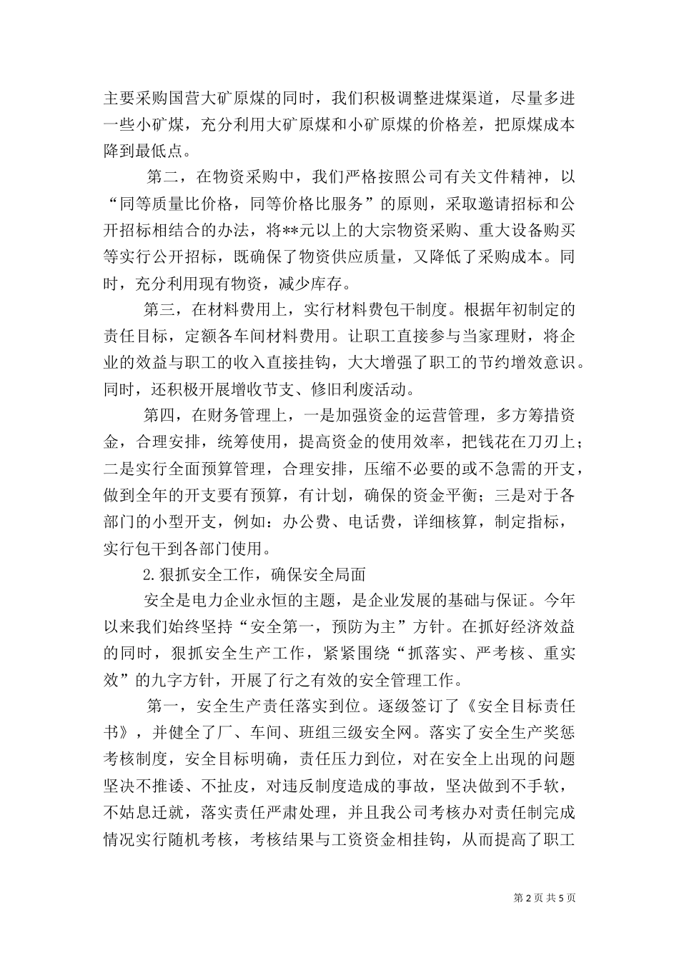 电力安全年终总结范文_第2页