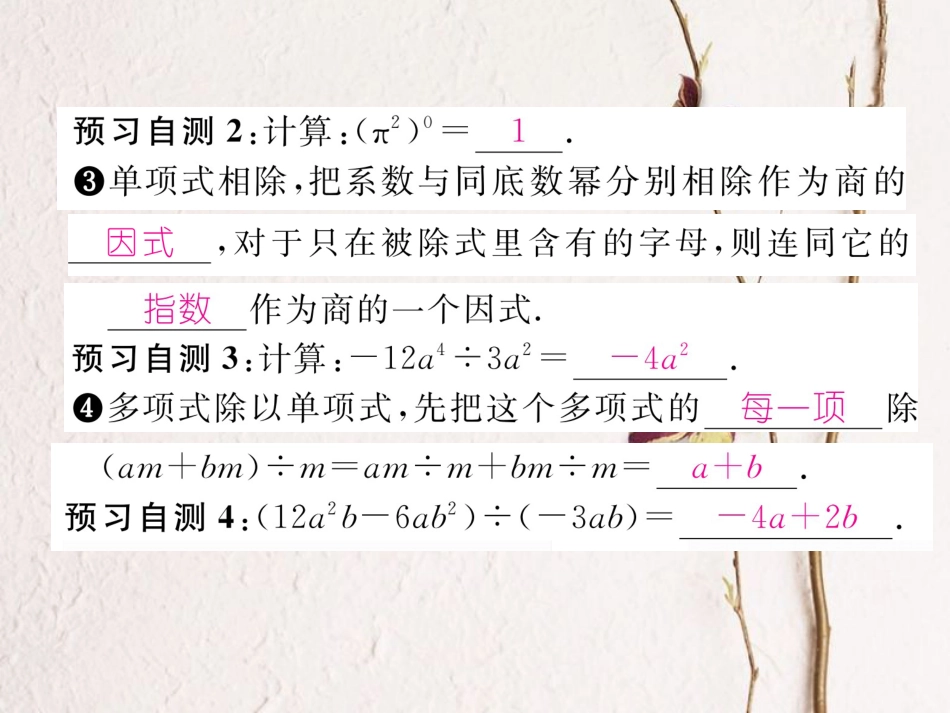 八年级数学上册 14.1.4 整式的乘法 第4课时 整式的除法课件 （新版）新人教版_第3页