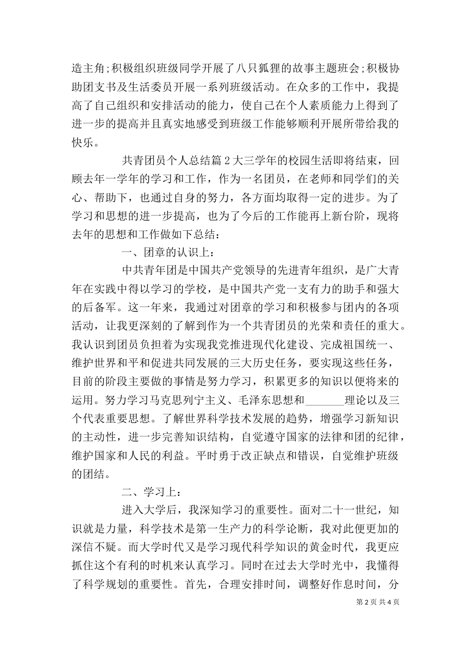 共青团员个人总结_第2页