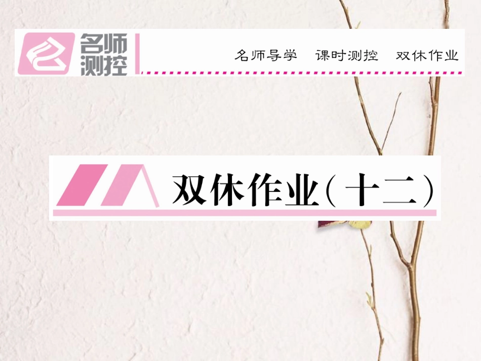 八年级语文上册 第六单元 双休作业（十二）课件 （新版）新人教版[共13页]_第1页