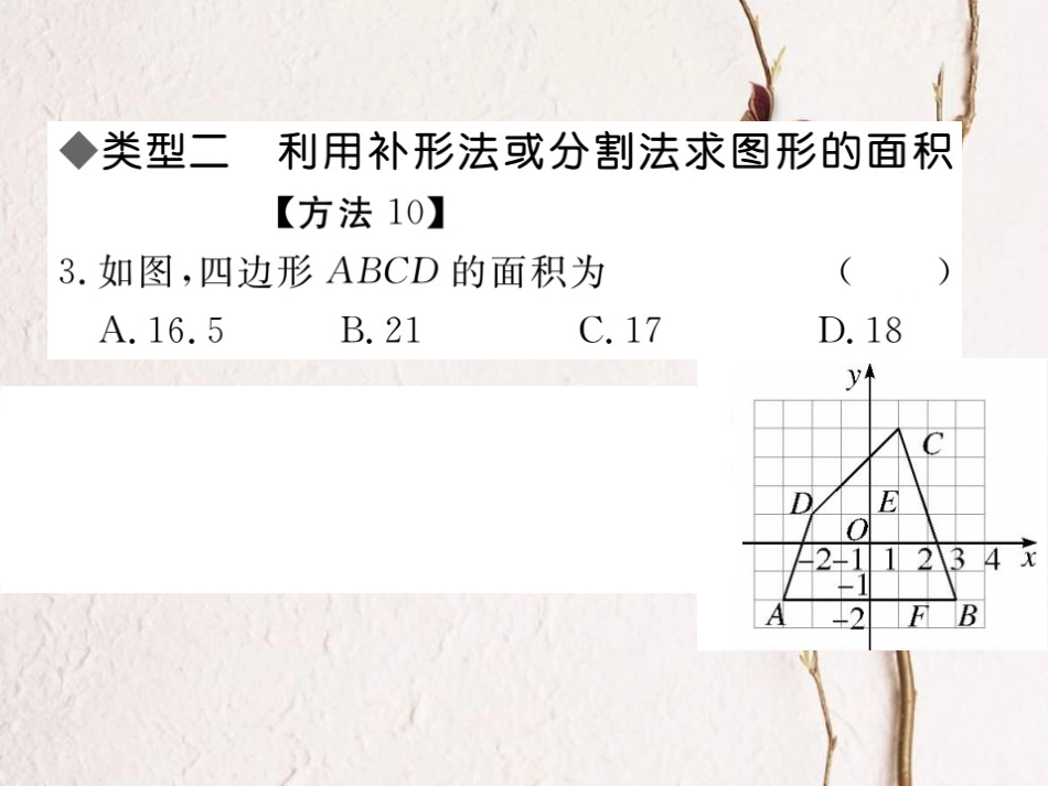 八年级数学上册 类比归纳专题 平面直角坐标系中图形面积的求法课件 （新版）北师大版_第2页