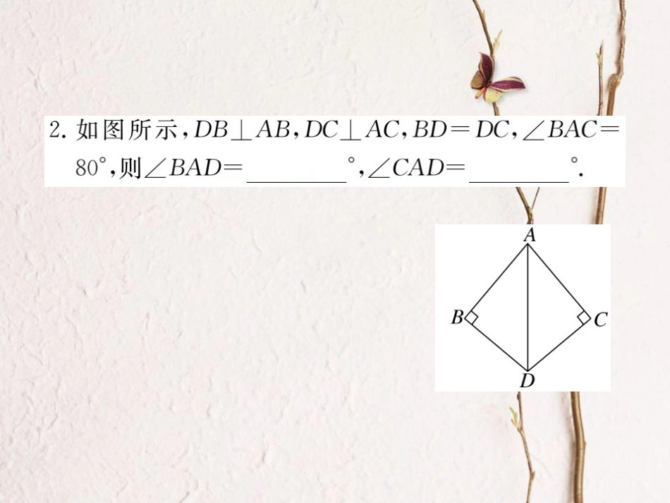 八年级数学上册 12.3 第2课时 角平分线的判定习题课件 （新版）新人教版_第3页