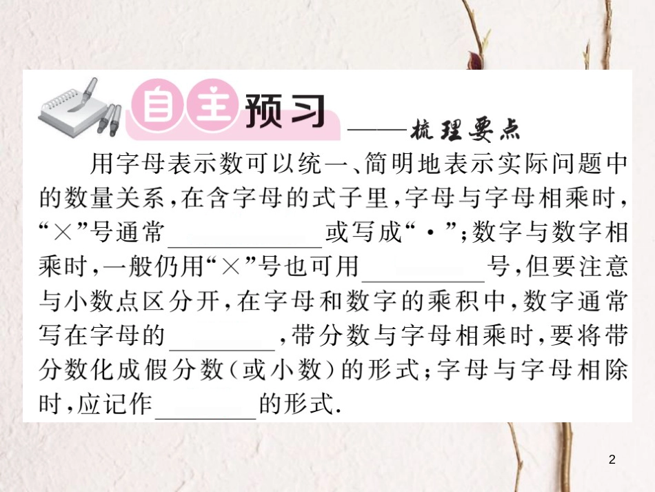 七年级数学上册 2.1 用字母表示数课件 （新版）湘教版_第2页